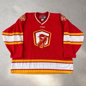 Gwinnett Gladiators Atlanta Flames CCM XXL Red Yellow Hockey Jersey ECHL